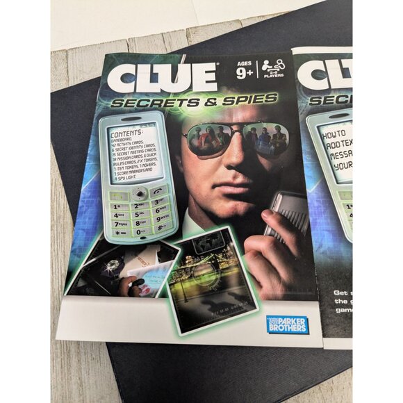 2009 Clue Secrets & Spies Board Game Replacement Parts Game Board Instructions - Picture 2 of 11